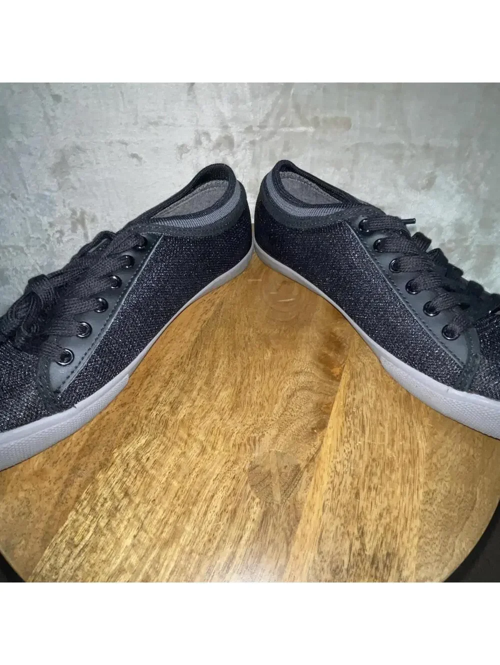 Original Penguin Damon Mens Black Gray Canvas Lifestyle Sneakers Shoes US 8 EUC